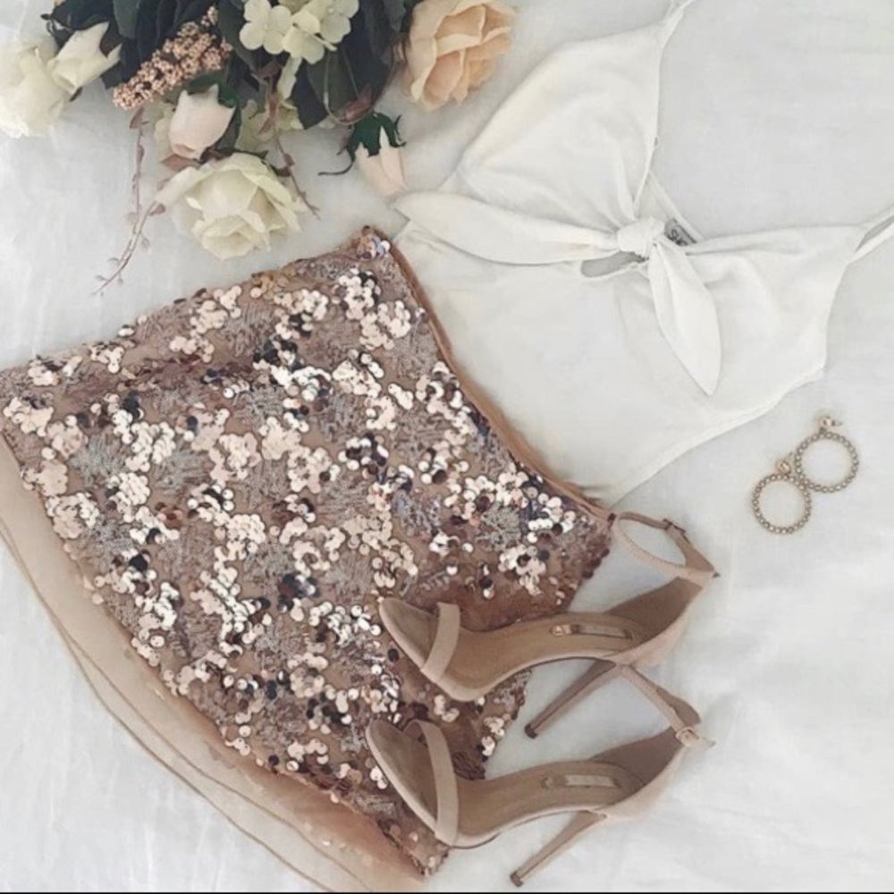 Showpo golden skirt